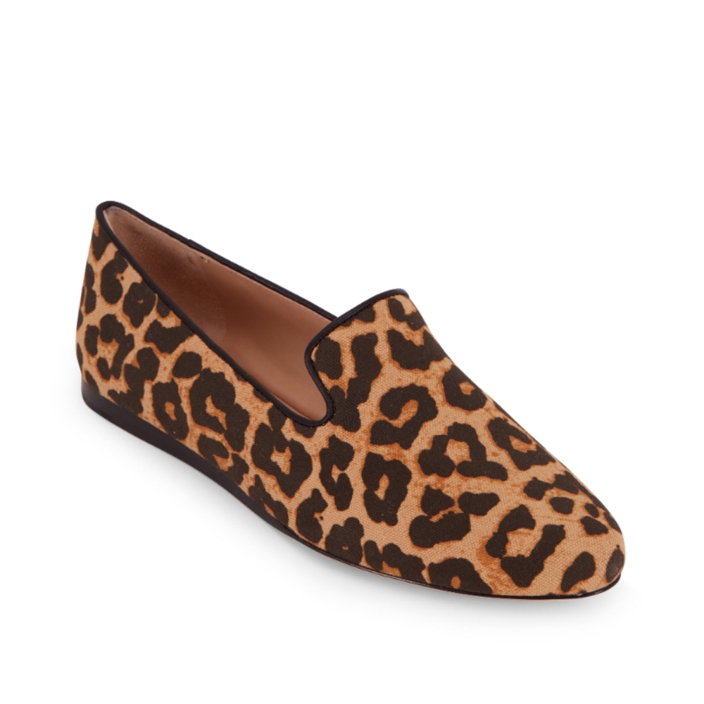 Veronica Beard Griffin Flat Loafers in Leopard Size 8M Leather Cowhide